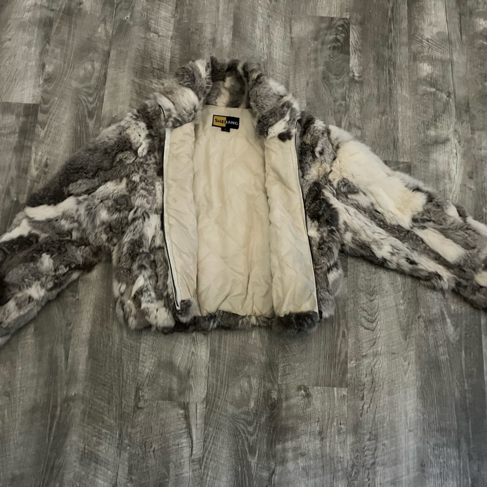 Rabbit soft fur coat